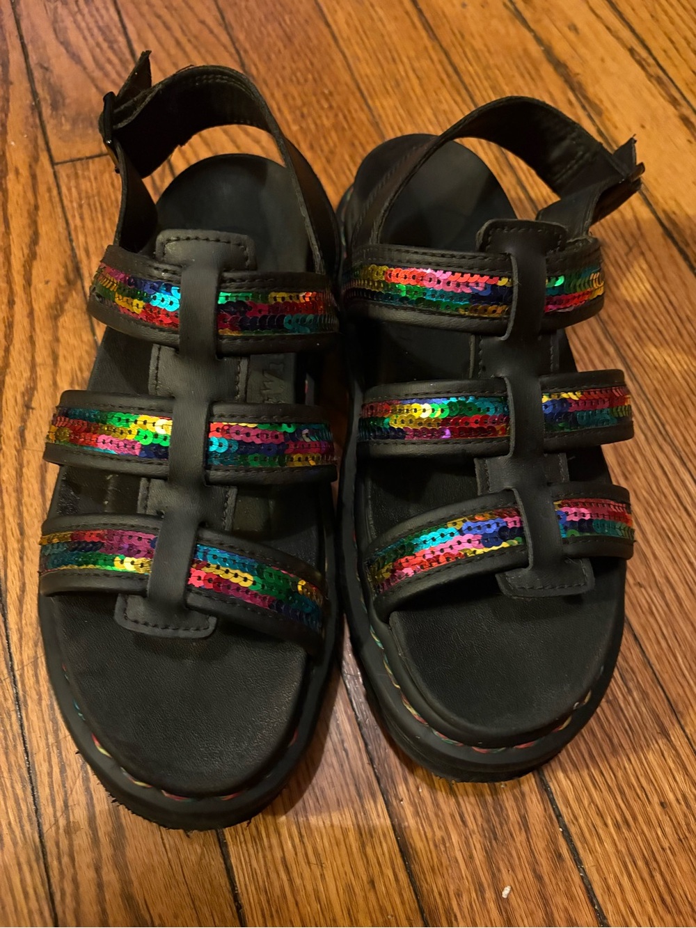 Dr Martens sandals (rainbow sequins) W7
